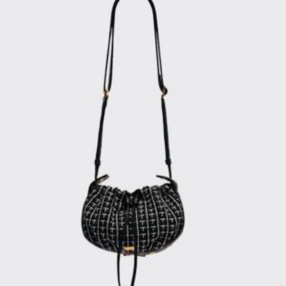 HAMMITT Cooper Small Midnight Trellis/Brushed Gold Crossbody Shoulder Bag - Picture 11 of 11